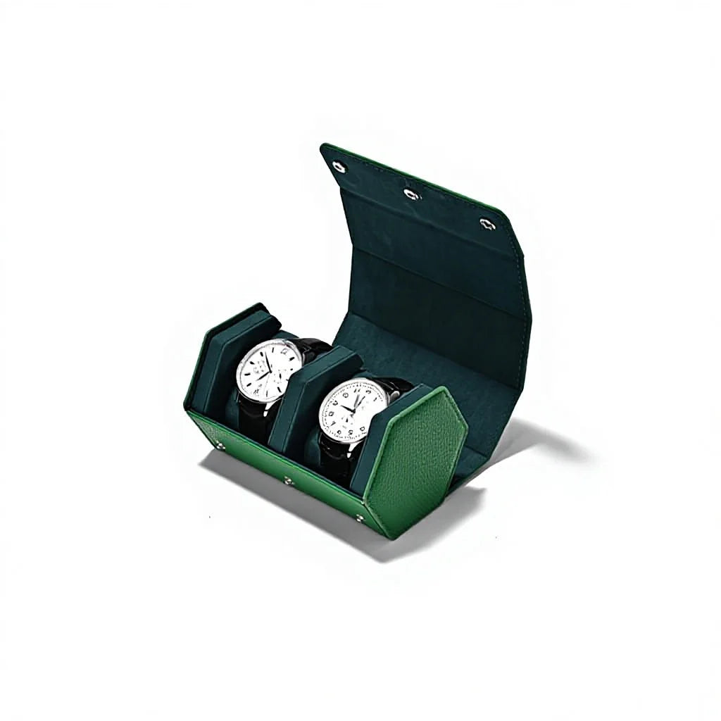 Étui Maxence 2 montres vert