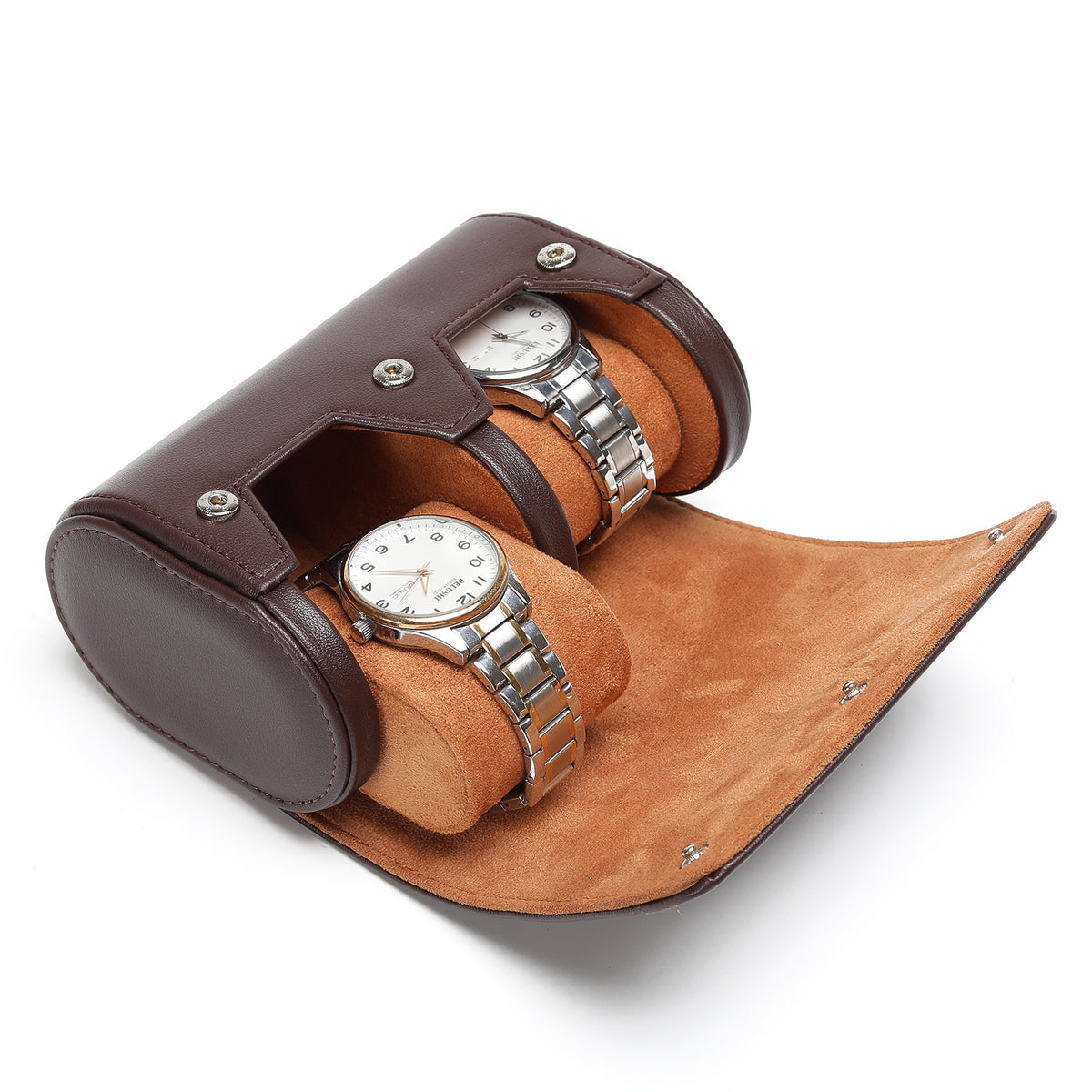 Étui Gabin 2 montres marron