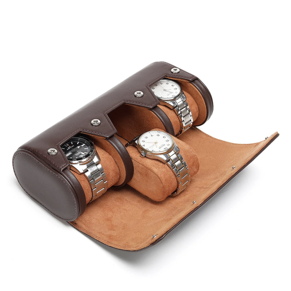 Étui Gabin 3 montres marron