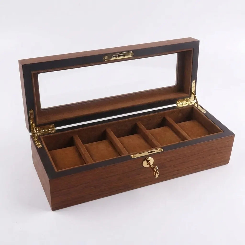 Boîte 6 montres CLÉMENT bois laqué